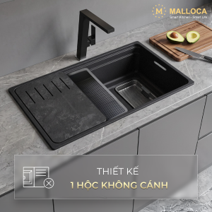 Chậu rửa chén 1 hố Inox 304 hạn chế trầy xước kích thước 76 cm