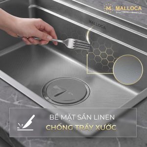 Chậu rửa chén 1 hố hạn chế trầy xước kích thước 76 cm - lắp âm hoặc lắp nổi