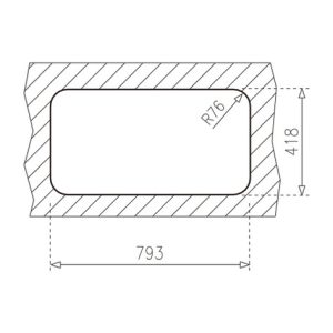 Chậu rửa lắp âm - 2 hộc rửa - BE 2B 845 R