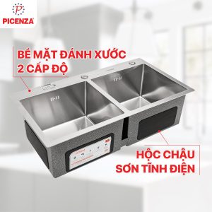 Chậu Handmade 2 hố cân HM 7843-616