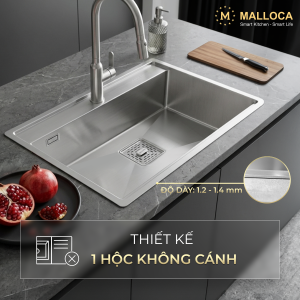 Chậu rửa chén 1 hố Inox 304 kích thước 75 cm