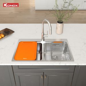 Chậu rửa bát 2 hố cân R50 Tari 7851TD