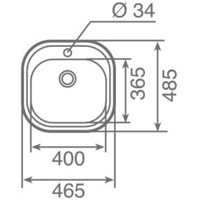 Chậu rửa lắp nổi - 1 hộc rửa - Stylo 1B