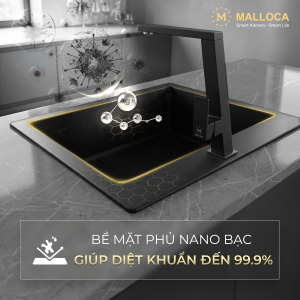 Chậu rửa chén đá Granite 1 hố kích thước 75.6 cm - lắp âm hoặc lắp nổi