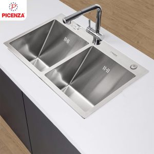 Chậu Handmade 2 hố cân HM 8245 - 616 inox 304