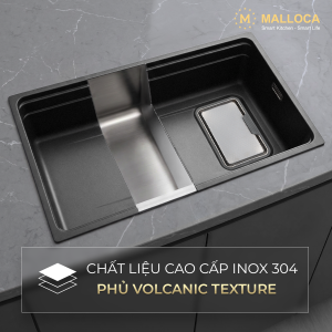 Chậu rửa chén 1 hố Inox 304 hạn chế trầy xước kích thước 76 cm