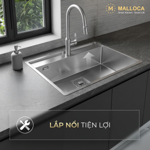 Chậu rửa chén 1 hố Inox 304 kích thước 75 cm