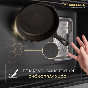 Chậu rửa chén 1 hố Inox 304 hạn chế trầy xước kích thước 77 cm