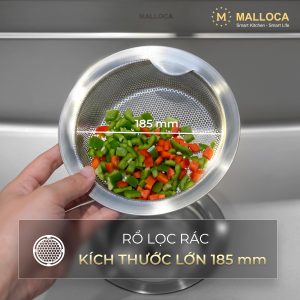 Chậu rửa chén 1 hố hạn chế trầy xước kích thước 77 cm
