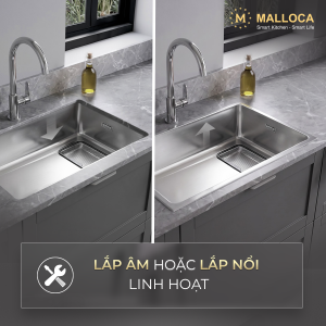 Chậu rửa chén 1 hố Inox 304 hạn chế trầy xước kích thước 76 cm