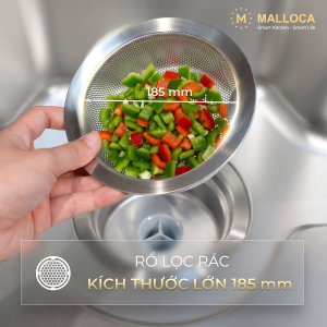 Chậu rửa chén 1 hố hạn chế trầy xước kích thước 80 cm - lắp âm hoặc lắp nổi