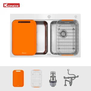 Chậu rửa bát 2 hố lệch R50 Tari 8251TD