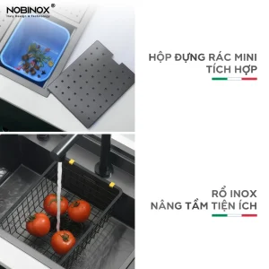 CHẬU RỬA BÁT 1 HỐ NOBINOX LUMIA NJ510B
