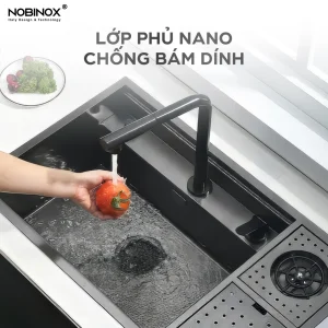 CHẬU RỬA BÁT 1 HỐ NOBINOX LUMIA NJ510B