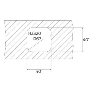 Chậu rửa lắp âm - 1 hộc rửa - BE 40.40.25 1B