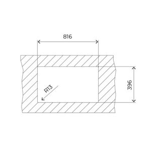 Chậu rửa lắp âm - 2 hộc rửa - Be Linea RS15 2B 860