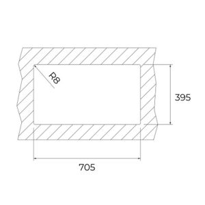 Chậu inox lắp âm - 2 hộc rửa - BX R10 2B 750 BW