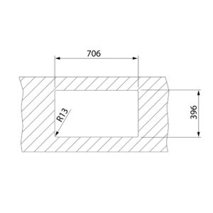 Chậu rửa inox lắp âm - 1 hộc rửa - Be Linea RS15 71.40