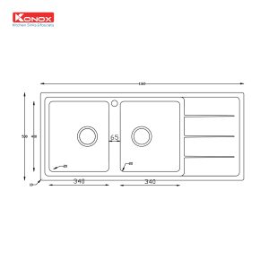 Chậu rửa bát Turkey Sink Beta 1160 Bàn PhảiSiphon, giá úp bát inox