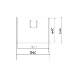 Chậu rửa PureClean lắp âm - 1 hộc rửa - FlexLinea RS15 50.40 M-XT 1C