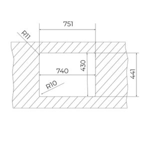 Chậu rửa inox - 1 hộc rửa - FlexLinea RS15 71.40 PureClean
