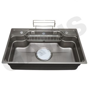 Bồn rửa chén 1 hố to phủ nano màu titan GST1178