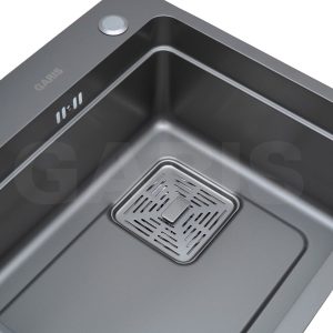 Chậu rửa inox 1 hố to tích hợp hố phụ rời GST1175