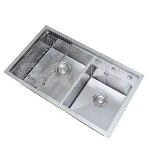 Bồn rửa chén 2 hố lệch thoát tròn GST2282
