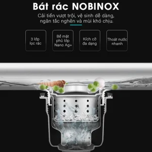 CHẬU RỬA BÁT 1 HỐ NOBINOX LUMIA NJ510B