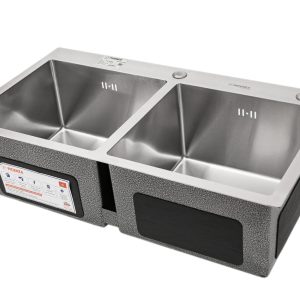 Chậu Handmade 2 hố cân HM 7843-616 inox 304