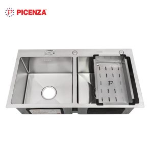 Chậu rửa bát 2 hố inox SUS 304 HMS 8245 – 616 Picenza