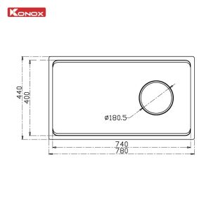 Chậu rửa bát 1 hố chống xước Dekor 7844SU