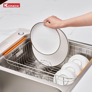 Chậu rửa bát 2 hố lệch R50 Tari 8251TD
