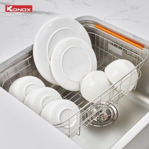 Chậu rửa bát lắp âm 2 hố lệch R50 Tari 8246DU