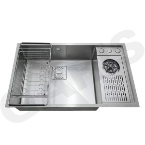 Bồn rửa bát 1 hố to có máy rửa cốc, chén MST1182