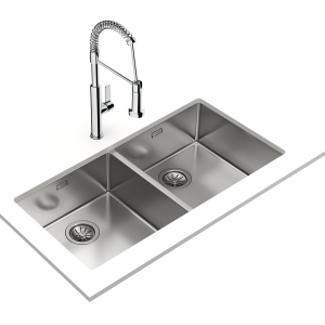 Chậu rửa lắp âm - 2 hộc rửa - Be Linea RS15 2B 860