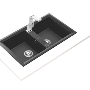 Chậu đá lắp nổi - 2 hộc rửa - STONE 90 B-TG 2B