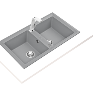 Chậu đá lắp nổi - 2 hộc rửa - STONE 90 B-TG 2B