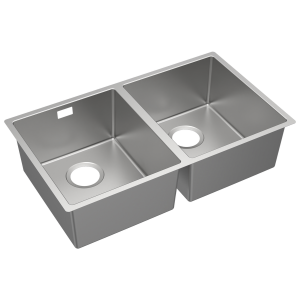 Chậu inox lắp âm - 2 hộc rửa - BX R10 2B 750 BW