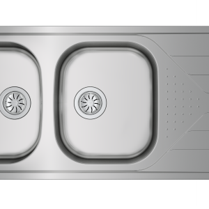 Chậu rửa lắp nổi - 2 hộc rửa + 1 bàn chậu - Universe 80 T-XP 2B 1D