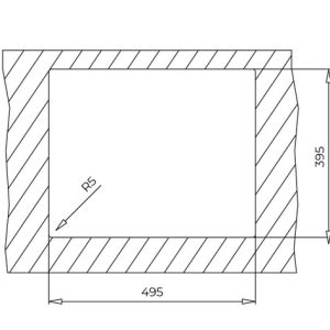 Chậu đá lắp âm - 1 hộc rửa - Square 50.40 TG