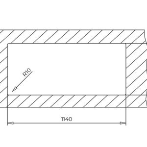 Chậu đá lắp nổi - 2 hộc rửa và 1 bàn chậu - Stone 80 B-TG 2B 1D