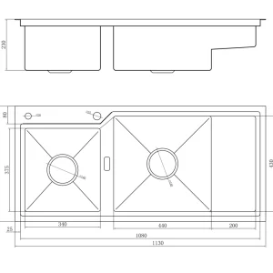 CHẬU RỬA BÁT 2 HỐ NOBINOX RAZIA NJ575