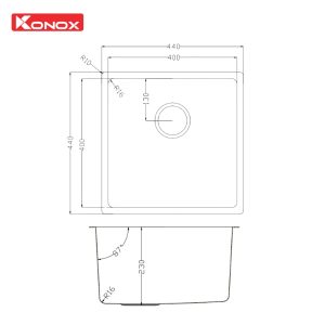 Chậu rửa bát phong cách Nhật bề mặt mịn Tari 400SM