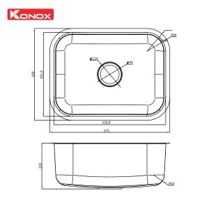 Chậu rửa bát phong cách Nhật bề mặt mịn Tari 5744SM