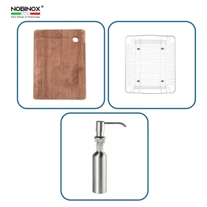 CHẬU RỬA BÁT 2 HỐ NOBINOX LIKEN NL786