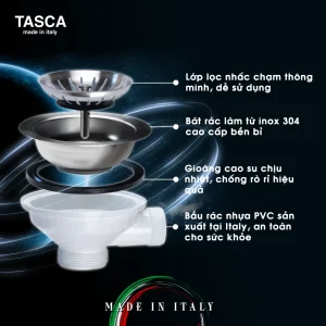CHẬU RỬA BÁT 2 HỐ TASCA ICON NT642U