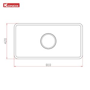 Chậu rửa bát 1 hố chống xước Dekor 800SU
