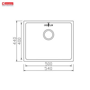Chậu rửa bát chống xước Workstation Sink – Undermount Sink KN5444SU DekorSiphon, giá úp bát inox