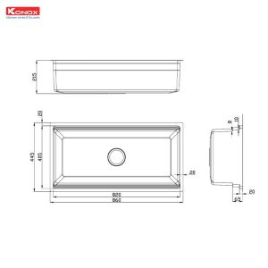 Chậu rửa bát chống xước Workstation Sink Dekor 8644SU